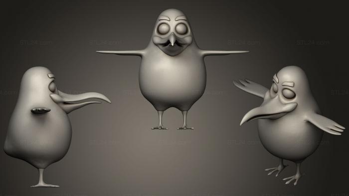 Игрушки (Мультяшная экзотическая птица, TOYS_0463) 3D модель для ЧПУ станка